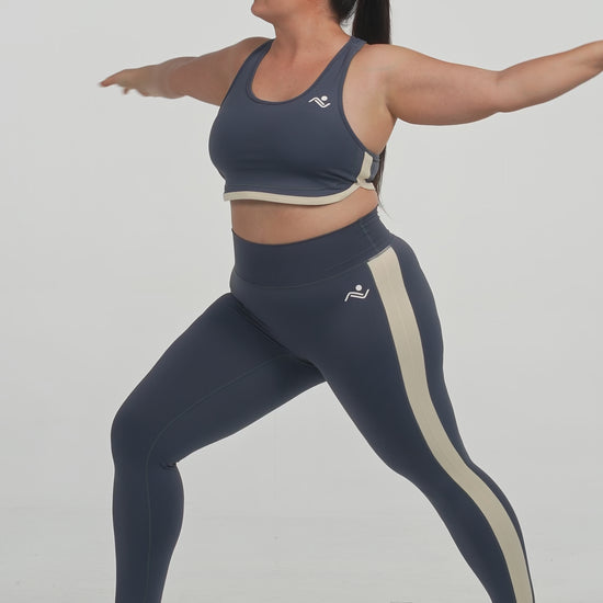 FitFusion Plus-Size Workout Set in blue, video, Ascendia