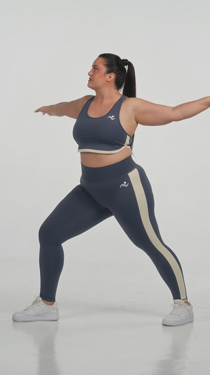 FitFusion Plus-Size Workout Set in blue, video, Ascendia