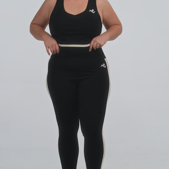 FitFusion Plus-Size Workout Set in black, video, Ascendia