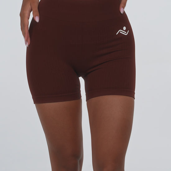 Shape Sculpt Fitness Shorts in Brown, video, Ascendia