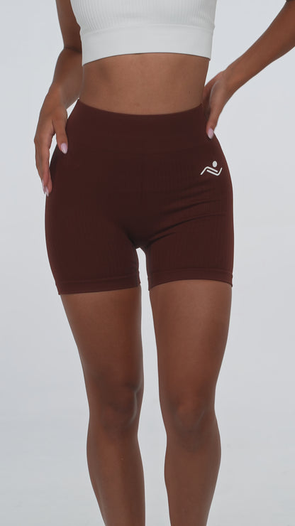 Shape Sculpt Fitness Shorts in Brown, video, Ascendia