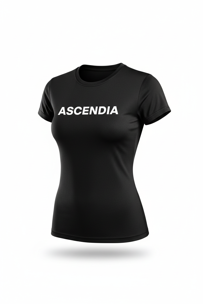 Women's Ribbed Gym Tee, Ascendia