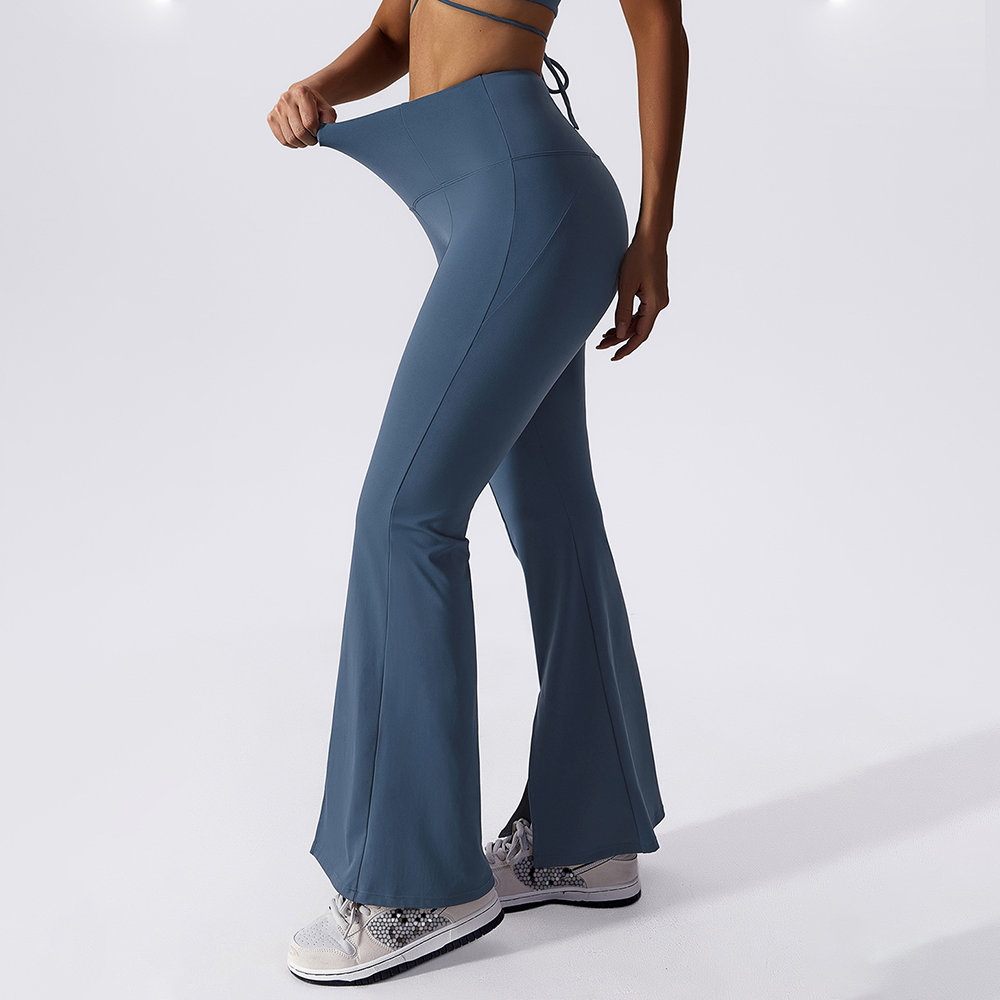 Flare Fit Yoga Pants - Blue - ascendiastore